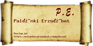 Palánki Erzsébet névjegykártya